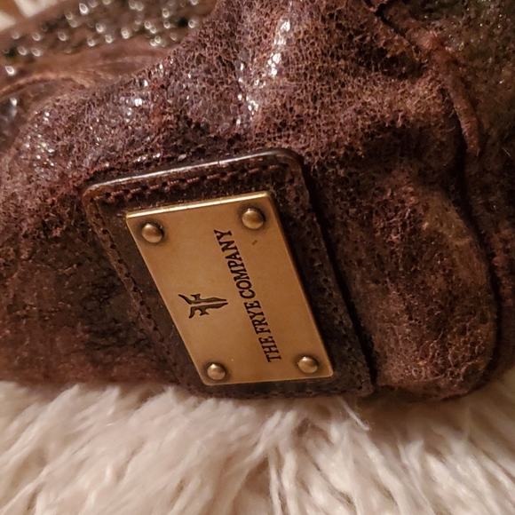 Frye Chocolate Brown Deborah Studded Tote Bag - Picture 7 of 16